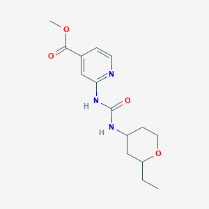 molecular formula C15H21N3O4 B7087747 Methyl 2-[(2-ethyloxan-4-yl)carbamoylamino]pyridine-4-carboxylate 