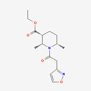 molecular formula C15H22N2O4 B7088826 ethyl (2R,3R,6S)-2,6-dimethyl-1-[2-(1,2-oxazol-3-yl)acetyl]piperidine-3-carboxylate 