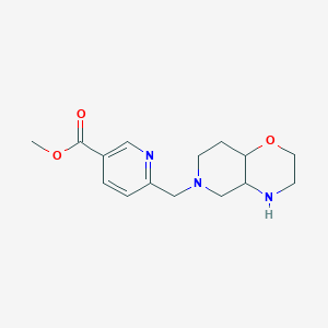 molecular formula C15H21N3O3 B7088839 Methyl 6-(2,3,4,4a,5,7,8,8a-octahydropyrido[4,3-b][1,4]oxazin-6-ylmethyl)pyridine-3-carboxylate 