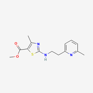 molecular formula C14H17N3O2S B7089441 Methyl 4-methyl-2-[2-(6-methylpyridin-2-yl)ethylamino]-1,3-thiazole-5-carboxylate 