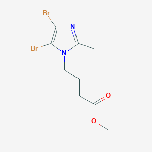 molecular formula C9H12Br2N2O2 B7090994 Methyl 4-(4,5-dibromo-2-methylimidazol-1-yl)butanoate 