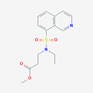 molecular formula C15H18N2O4S B7091024 Methyl 3-[ethyl(isoquinolin-8-ylsulfonyl)amino]propanoate 