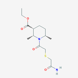 molecular formula C14H24N2O4S B7091784 ethyl (2R,3R,6S)-1-[2-(2-amino-2-oxoethyl)sulfanylacetyl]-2,6-dimethylpiperidine-3-carboxylate 