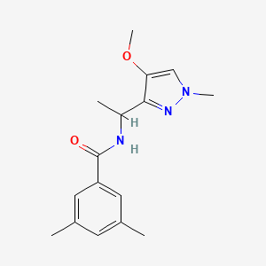 N-[1-(4-methoxy-1-methylpyrazol-3-yl)ethyl]-3,5-dimethylbenzamide