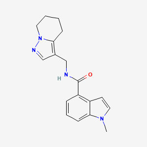 1-methyl-N-(4,5,6,7-tetrahydropyrazolo[1,5-a]pyridin-3-ylmethyl)indole-4-carboxamide