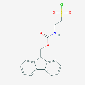 molecular formula C17H16ClNO4S B070922 2-(9H-Fluorene-9-ylmethoxycarbonylamino)ethanesulfonic acid chloride CAS No. 187089-27-6