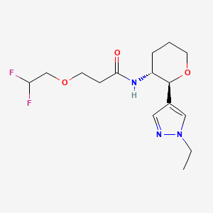 3-(2,2-difluoroethoxy)-N-[(2S,3R)-2-(1-ethylpyrazol-4-yl)oxan-3-yl]propanamide