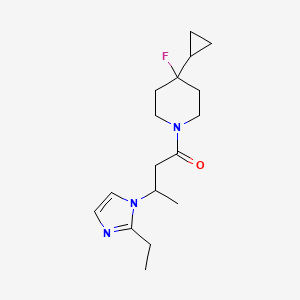 1-(4-Cyclopropyl-4-fluoropiperidin-1-yl)-3-(2-ethylimidazol-1-yl)butan-1-one