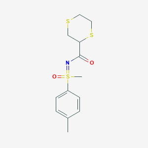 N-[methyl-(4-methylphenyl)-oxo-lambda6-sulfanylidene]-1,4-dithiane-2-carboxamide