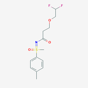 3-(2,2-difluoroethoxy)-N-[methyl-(4-methylphenyl)-oxo-lambda6-sulfanylidene]propanamide