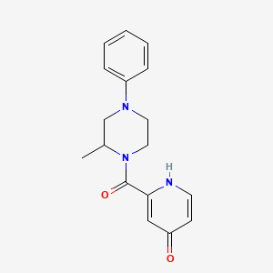 2-(2-methyl-4-phenylpiperazine-1-carbonyl)-1H-pyridin-4-one