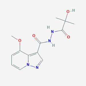 N'-(2-hydroxy-2-methylpropanoyl)-4-methoxypyrazolo[1,5-a]pyridine-3-carbohydrazide