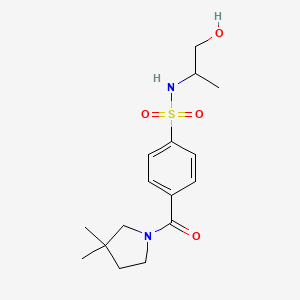 4-(3,3-dimethylpyrrolidine-1-carbonyl)-N-(1-hydroxypropan-2-yl)benzenesulfonamide