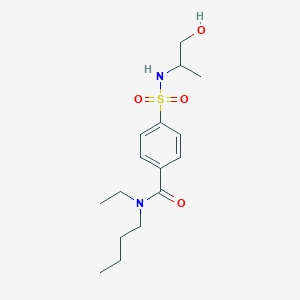 N-butyl-N-ethyl-4-(1-hydroxypropan-2-ylsulfamoyl)benzamide