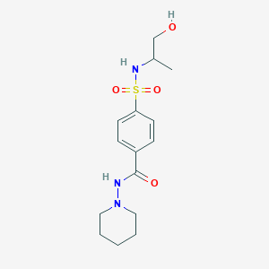 4-(1-hydroxypropan-2-ylsulfamoyl)-N-piperidin-1-ylbenzamide