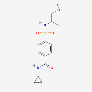 N-cyclopropyl-4-(1-hydroxypropan-2-ylsulfamoyl)benzamide