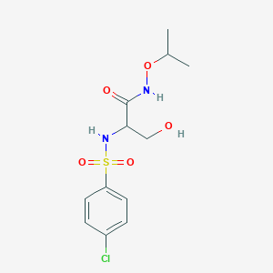 2-[(4-chlorophenyl)sulfonylamino]-3-hydroxy-N-propan-2-yloxypropanamide