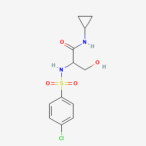 2-[(4-chlorophenyl)sulfonylamino]-N-cyclopropyl-3-hydroxypropanamide