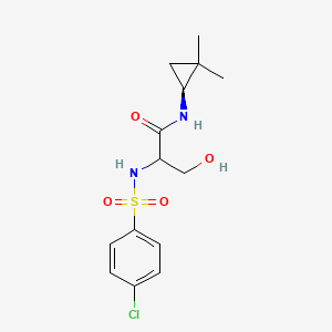 2-[(4-chlorophenyl)sulfonylamino]-N-[(1S)-2,2-dimethylcyclopropyl]-3-hydroxypropanamide