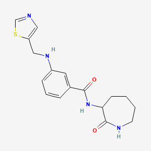 N-(2-oxoazepan-3-yl)-3-(1,3-thiazol-5-ylmethylamino)benzamide