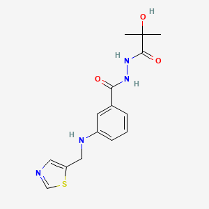 N'-(2-hydroxy-2-methylpropanoyl)-3-(1,3-thiazol-5-ylmethylamino)benzohydrazide