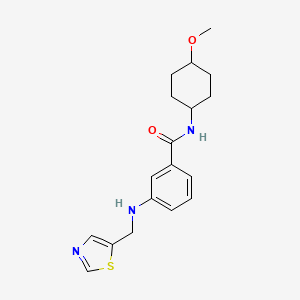 N-(4-methoxycyclohexyl)-3-(1,3-thiazol-5-ylmethylamino)benzamide