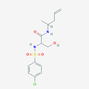 2-[(4-chlorophenyl)sulfonylamino]-3-hydroxy-N-pent-4-en-2-ylpropanamide