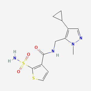 N-[(4-cyclopropyl-2-methylpyrazol-3-yl)methyl]-2-sulfamoylthiophene-3-carboxamide