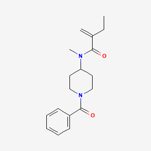 N-(1-benzoylpiperidin-4-yl)-N-methyl-2-methylidenebutanamide