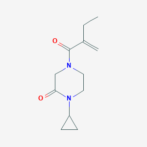 1-Cyclopropyl-4-(2-methylidenebutanoyl)piperazin-2-one