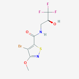 4-bromo-3-methoxy-N-[(2S)-3,3,3-trifluoro-2-hydroxypropyl]-1,2-thiazole-5-carboxamide