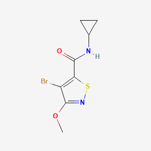 4-bromo-N-cyclopropyl-3-methoxy-1,2-thiazole-5-carboxamide