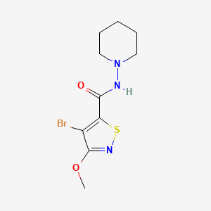 4-bromo-3-methoxy-N-piperidin-1-yl-1,2-thiazole-5-carboxamide