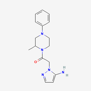 2-(5-Aminopyrazol-1-yl)-1-(2-methyl-4-phenylpiperazin-1-yl)ethanone