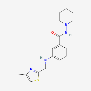 3-[(4-methyl-1,3-thiazol-2-yl)methylamino]-N-piperidin-1-ylbenzamide