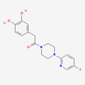 2-(3,4-Dihydroxyphenyl)-1-[4-(5-fluoropyridin-2-yl)piperazin-1-yl]ethanone