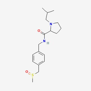 1-(2-methylpropyl)-N-[[4-(methylsulfinylmethyl)phenyl]methyl]pyrrolidine-2-carboxamide