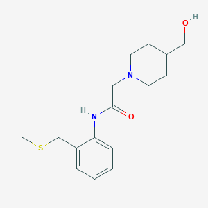 2-[4-(hydroxymethyl)piperidin-1-yl]-N-[2-(methylsulfanylmethyl)phenyl]acetamide