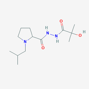 N'-(2-hydroxy-2-methylpropanoyl)-1-(2-methylpropyl)pyrrolidine-2-carbohydrazide