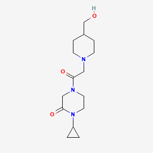 1-Cyclopropyl-4-[2-[4-(hydroxymethyl)piperidin-1-yl]acetyl]piperazin-2-one