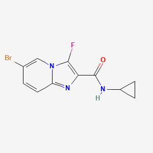 6-bromo-N-cyclopropyl-3-fluoroimidazo[1,2-a]pyridine-2-carboxamide