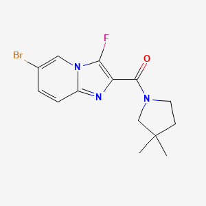 (6-Bromo-3-fluoroimidazo[1,2-a]pyridin-2-yl)-(3,3-dimethylpyrrolidin-1-yl)methanone