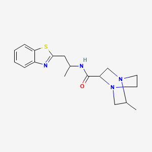 N-[1-(1,3-benzothiazol-2-yl)propan-2-yl]-5-methyl-1,4-diazabicyclo[2.2.2]octane-2-carboxamide