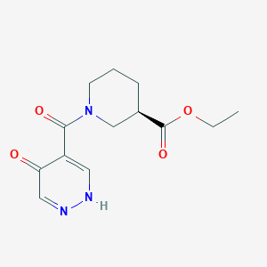 ethyl (3R)-1-(4-oxo-1H-pyridazine-5-carbonyl)piperidine-3-carboxylate