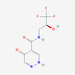 4-oxo-N-[(2S)-3,3,3-trifluoro-2-hydroxypropyl]-1H-pyridazine-5-carboxamide