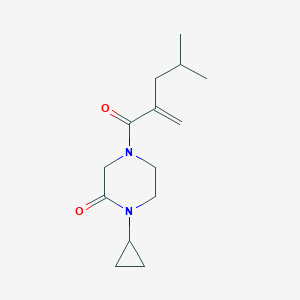 1-Cyclopropyl-4-(4-methyl-2-methylidenepentanoyl)piperazin-2-one