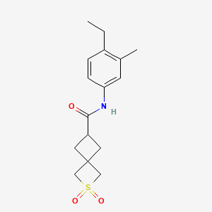 N-(4-ethyl-3-methylphenyl)-2,2-dioxo-2lambda6-thiaspiro[3.3]heptane-6-carboxamide