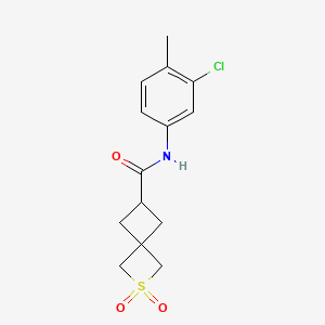 N-(3-chloro-4-methylphenyl)-2,2-dioxo-2lambda6-thiaspiro[3.3]heptane-6-carboxamide