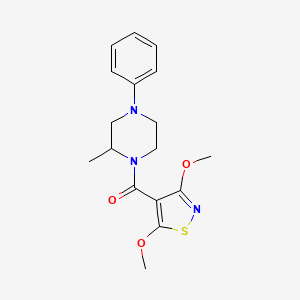 (3,5-Dimethoxy-1,2-thiazol-4-yl)-(2-methyl-4-phenylpiperazin-1-yl)methanone