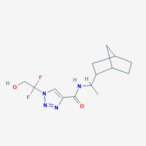 N-[1-(2-bicyclo[2.2.1]heptanyl)ethyl]-1-(1,1-difluoro-2-hydroxyethyl)triazole-4-carboxamide